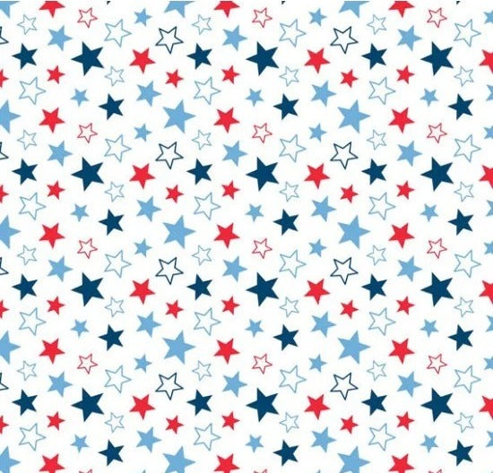 Tecido Caldeira Star cor 13 (Vermelho com Marinho) 50x15