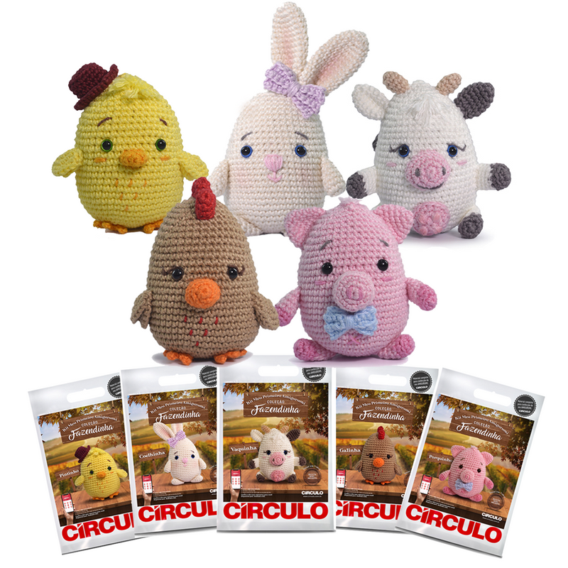 KIT AMIGURUMI  COLEÇÃO FAZENDINHA