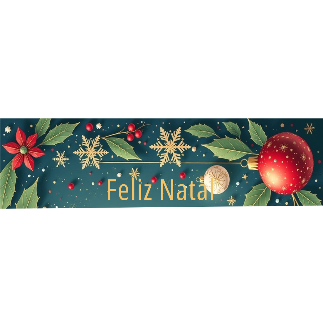 COLONISTA × NATAL DESIGNCONPE10 ND ver. Aplique Termocolante Faixa Natalina Divesas -Medida - 35cmx10cm