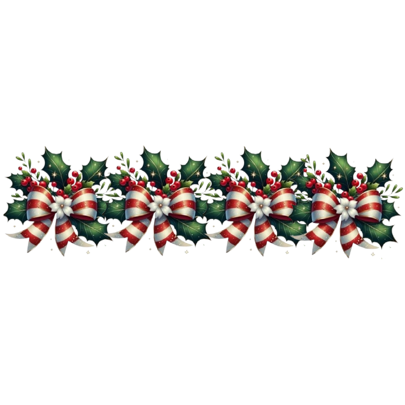 Aplique Termocolante Faixa Natalina Divesas -Medida - 35cmx10cm
