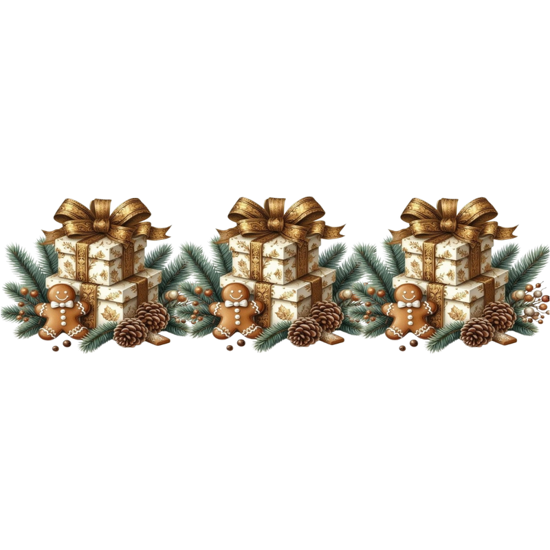 Aplique Termocolante Faixa Natalina Divesas -Medida - 35cmx10cm
