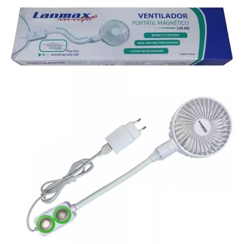 Ventilador Para Máquina De Costura 3 Velocidades Lanmax Imã
