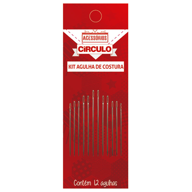 Kit com 12 Agulhas de Costura - Círculo