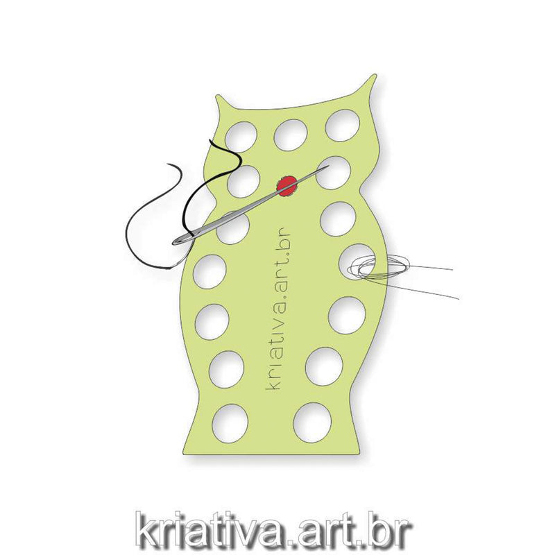 Coruja Porta Agulha e Linha com Imã 28114 - Kriativa