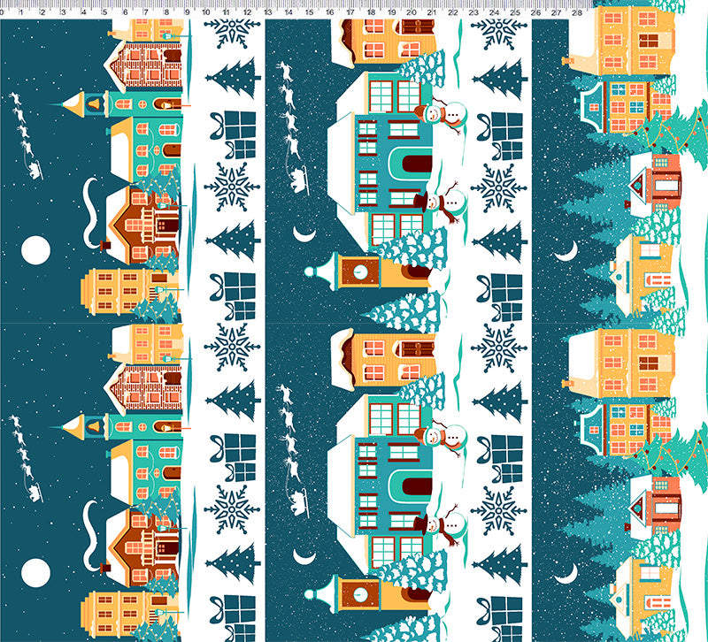 Tecido Natal Barrado Fernando Maluhy 50x150