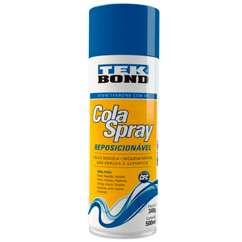 Cola Spray Reposicionável 340g - Tek Bond - AfricanArtesanato