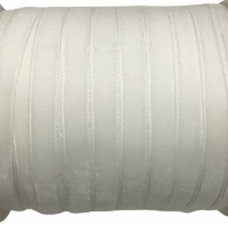 Fita Decorativa de Veludo 10mm - 3 Metros Cor: Branco