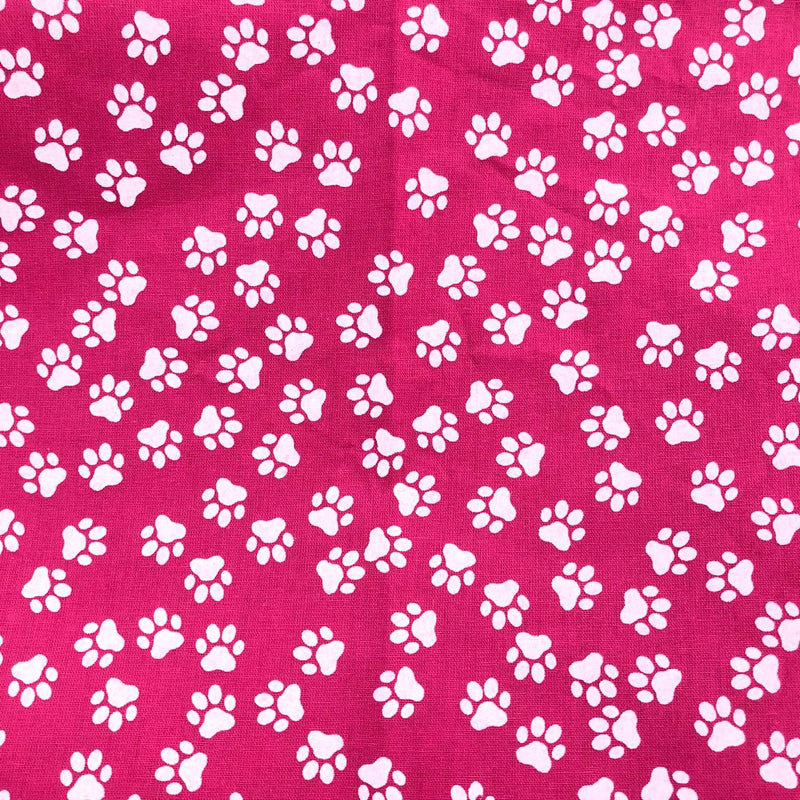 Tecido Fernando Maluhy Patas de Cachorro 50x150 - Fundo Rosa