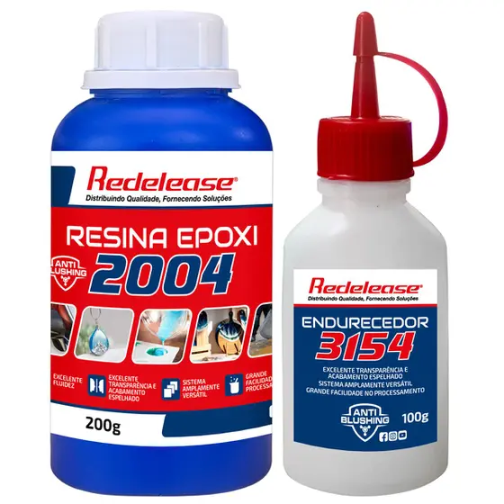 Resina 2004 Epoxi Transparente De Baixa Viscosidade Com Endurecedor 3154 (0,300g)