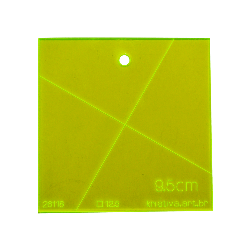 Gabarito Flic Flac 9,5 cm (para quadrado 12,5 cm) - Kriativa