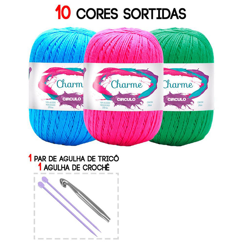 Kit 10 Linhas Charme + Acessórios