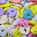 Pingente Cadeado Coração Infantil 18x21mm 20g - Plástico