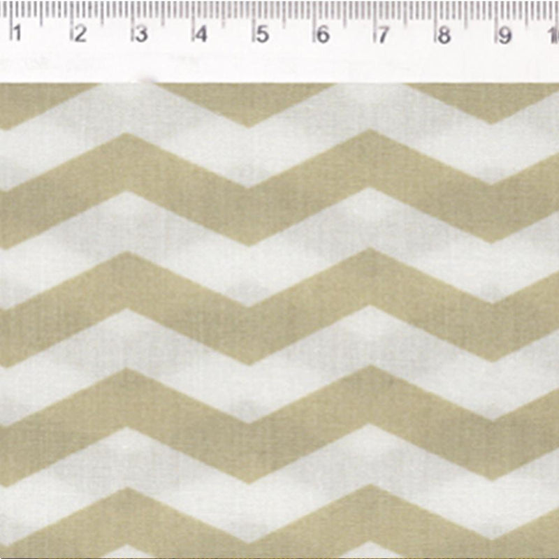 Tecido Fernando Maluhy 50x150 - Chevron Grande Cor: Bege e Branco