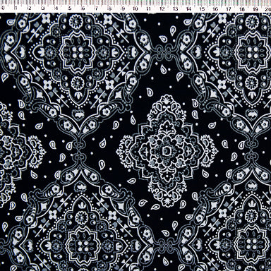 Tecido Fernando Maluhy 50x150 - Bandana Cor:  Preto - AfricanArtesanato