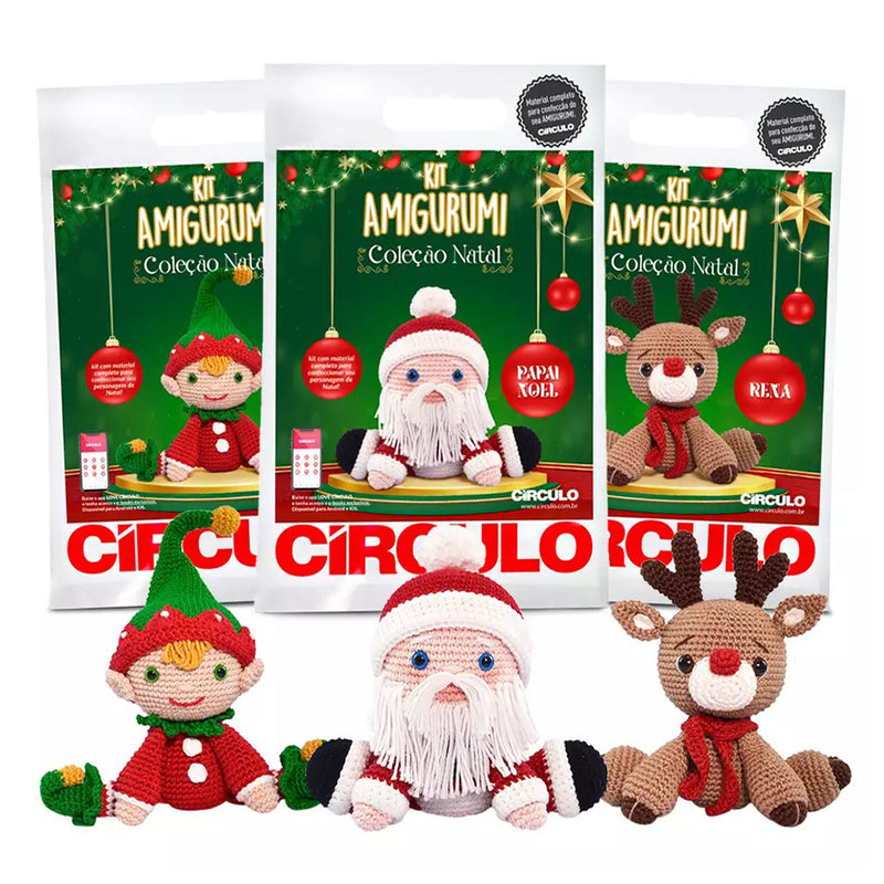 Kit Amigurumi Natal - Círculo - AfricanArtesanato