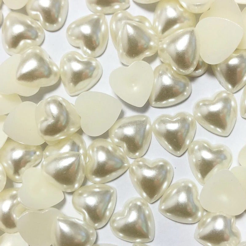 Meia Pérola Coração 20g Tam: 10mm - Cor: Cristal