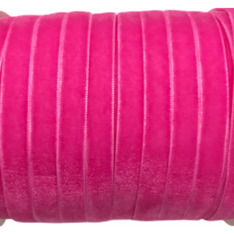 Fita Decorativa de Veludo 10mm - 3 Metros Cor: Pink
