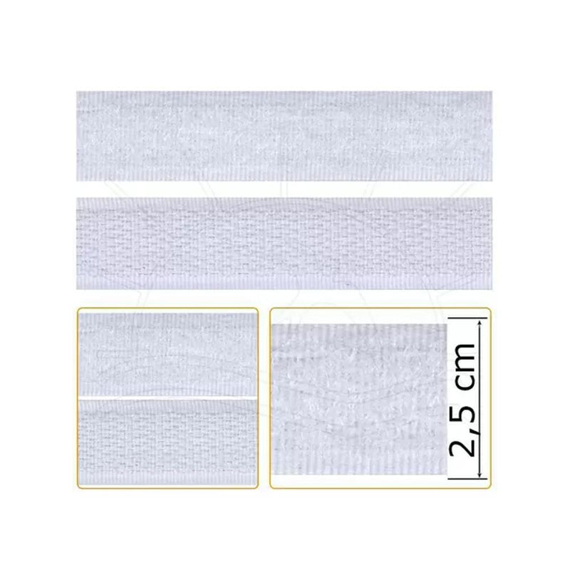 Velcro Adesivo 25MM com 25Mts - Círculo