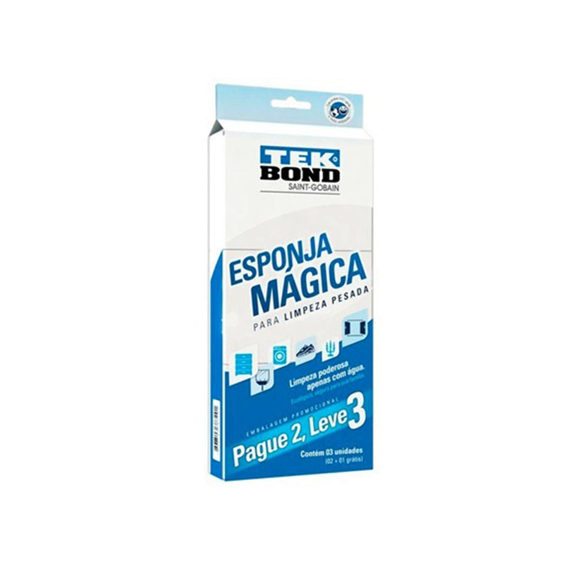 Esponja Mágica com 3 Peças - Tek-Bond