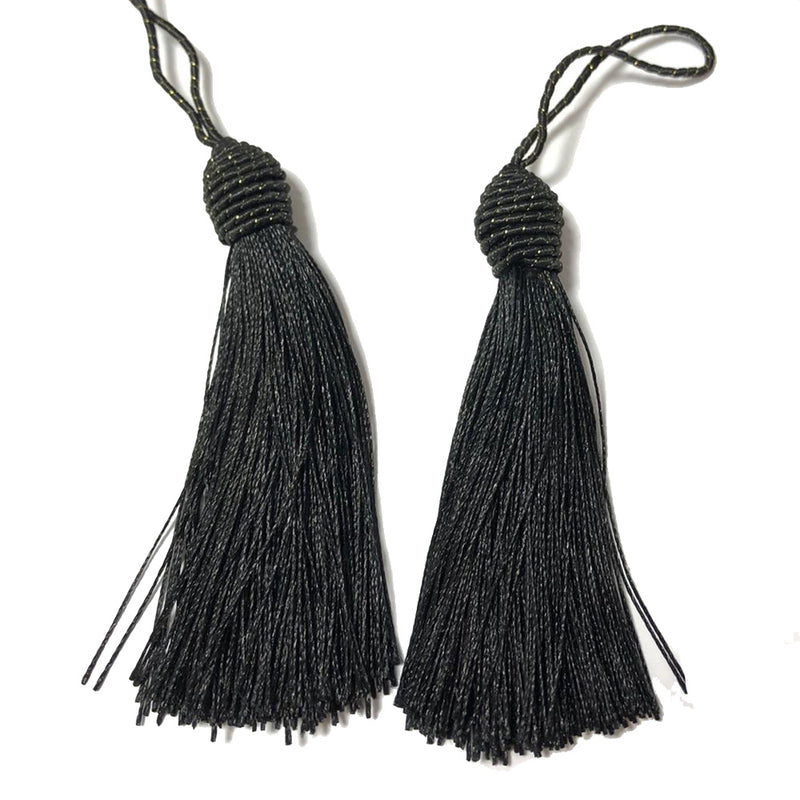 Pingente Tassel 2 Unidades - Preto