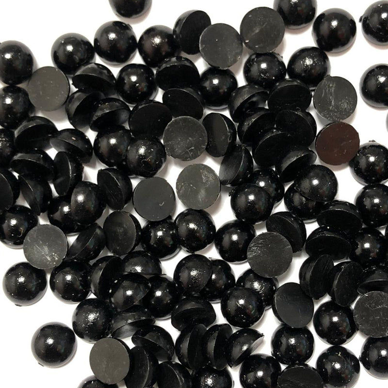 Meia Pérola 20g Tam: 8mm - Cor: Preta