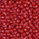 Bola inteira com strass e furo para bijuteria 08mm em ABS 20g Vermelho Escuro